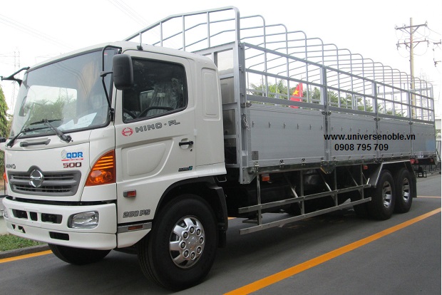 Xe tải Hino FL 16 tấn 3 chân thùng bửng nâng